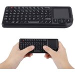 Mini clavier sans fil r�tro�clair� azerty avec pav� tactile souris n air pour pc bo�tier smart tv kit ...