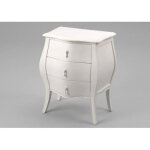 Mini commode amadeus blanche murano - amadeus - 3 tiroirs - bois massif - romantique - laqu�