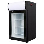 Mini cong�lateur vitr� 50l avec canopy - - 18�c - froid ventil� - 3 �tag�res - vitrine surgel�s