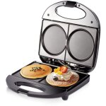 Mini - cr�pi�re �lectrique - dema - double plaque de cuisson - rev�tement antiadh�sif - cuisson rapide ...