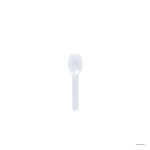 Minis cuill�res r�utilisables en plastique transparent 68 cm par 500