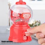 Mini distributeur de bonbons en plastique portable cadeau pour enfants (rouge)