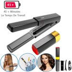 Mini fer a lisser lisseur sans fil utilis partout - lisseur cheveux portatif usb rechargeable - chauffe ...