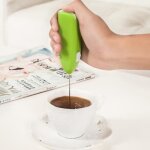Mini fouet de cuisine vert electrique batteur  oeufs caf boisson mlangeur  main acier inoxydable