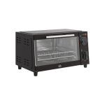 Mini four 9 l 750 w inox noir temp�rature 100 - 230�c minuterie 60 min grille + plateau inclus