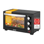 Mini four �lectrique 20 l ? 1380 w ? chaleur tournante ? minuteur 0 - 60 min ? grille & plaque ? noir ...