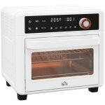 Mini four lectrique - homcom - friteuse  air 2 en 1 - 13l 1200w - 12 modes de chauffage minuterie et ...