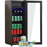 Mini frigo pour chambre avec congelateur - langtu - portable - 51 canettes - noir