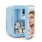 Mini frigo mini r�frig�rateur 4l - froid et chaud - 12v / 220v - mini frigo de chambre - portable - bleu ...