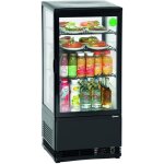 Mini frigo vitrine  poser - noire 78 litres - bartscher - froid ventil - clairage