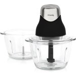 Hachoir �lectrique - hkoenig leo9 - 2 bols - 320w - noir mat et chrome