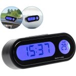 Horloge electronique thermom�tre montre de voiture led - noir - salon - rectangulaire