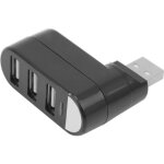 Hub usb - popspo - 3 ports - alimentation externe - rotation 180� - noir