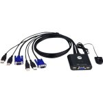 Mini kvm switch vga - usb pour 2 ordinateurs
