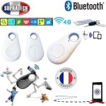 Traceur anti - perte - itag - mini localisateur bluetooth 4. 0 - alarme - universel - blanc