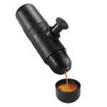 Mini machine  caf manuelle et portable cafetire de poche pour voyage noir hobbytech