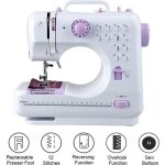 Mini machine  coudre lectrique 12 types de points diffrents couture automatique avec la lumire