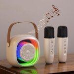 Enceinte portable bluetooth 5. 3 fonction karaok� basses percutantes led color�es avec 2 micro sans fil ...