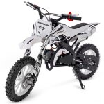 Mini moto cross thermique moto enfant voltouri 49cc 35km / h 75kg blanc