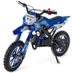 Mini moto cross thermique moto enfant voltouri 49cc 35km / h 75kg bleu