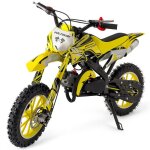 Mini moto cross thermique moto enfant voltouri 49cc 35km / h 75kg jaune