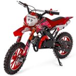 Mini moto cross thermique moto enfant voltouri 49cc 35km / h 75kg rouge