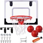 Mini panier de basket - folaya - intrieur - 3 ballons - montage facile - pour enfants et adultes