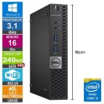 Mini pc dell 3040 micro i5 - 6500t 3. 10ghz 16go / 240go ssd wifi w10