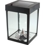 Mini photophore solaire pour table - parois en verre - noir Mini photophore solaire pour table - parois en verre - noir