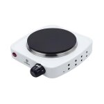 Mini - plaque de cuisson �lectrique - avizar - 500w - 5 niveaux de temp�rature - blanc - bouton rotatif ...
