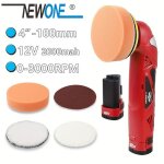Mini polisseuse li - ion 12 v 100mm �lectrique ponceuse 6 vitesses variables avec batterie 20 ah pour ...