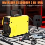 Mini poste � souder inverter arc - 250 3kg 1. 6 - 3. 2 mm portable 62v jaune