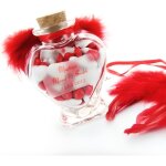 Mini pot drages coeur en verre