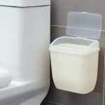 Mini poubelle murale wc avec couvercle plat poubelle amovible en pp - mini poubelle amovible