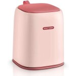 Mini poubelle de table - rose - abs + pp - couvercle presse - design compact - facile � nettoyer