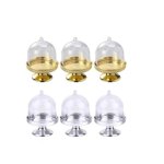 Mini pr�sentoir � g�teaux - noname - 6pcs - or et argent - plastique - 5 cm x 77 cm