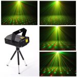 Mini projecteur dj disco lumi�res de la sc�ne r & g party laser lighting montrer branchez (noir)