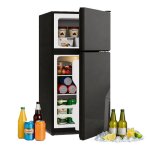 Mini - r�frig�rateur 60 l avec compartiment cong�lateur (22 l) ? pose libre porte vitr�e �clairage led ...