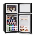 Mini - r�frig�rateur 60l ? noir ? porte verre ? cong�lateur 22l ? led ? silencieux