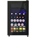 Mini - r�frig�rateur 76l - 43. 5x40x71. 6cm - cong�lateur 6l & r�frig�rateur 70l - porte en verre & led ...