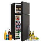 Mini r�frig�rateur avec cong�lateur rolipo 92 l porte vitr�e led silencieux frigo bar compact 425 x 425 ...