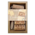Mini rouleaux interchangeables - scrapcooking - lot de 3 - bois - motif nol
