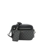 Mini sacoche noire en toile enduite sigle garnie cuir chabrand 85039111 noir
