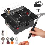 Mini scie de table 100w 6000rpm scie �lectrique de menuiserie lame de 01 � 16 mm coupe � angle de 90� ...