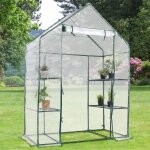 Mini serre de jardin serre à tomates tente de plante pvc 3 étages transparent 143x73x195cm Mini serre de jardin serre à tomates tente de plante pvc 3 étages transparent 143x73x195cm