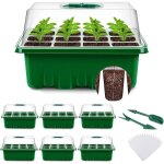 Mini serre pour plantes - vetobiol - 6 pi�ces - 72 cellules - pvc 08 mm - fen�tre r�glable - trou de ...