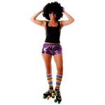 Mini short violet adulte - roller - satin - femme - taille unique m / l