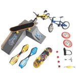 Mini skate doigt - skate parc ramp - rampe de touche avec mini finger skateboard jouet cadeau pour les ...