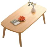 Mini table basse pliante - toys s - table avec pieds pliables pour petit espace - 80 x 50 x 44 cm - chene ...