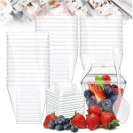 Mini tasses � dessert - 50 pi�ces 2 oz 60 ml verrines plastiques gobelets � dessert r�utilisables avec ...